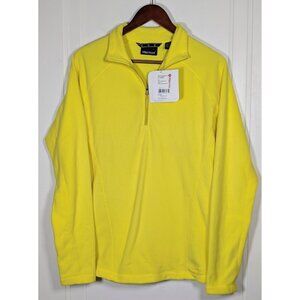 NEW Women's Marmot Large 1/4 Zip Rocklin Sweater Fleece Pullover Yellow NWT